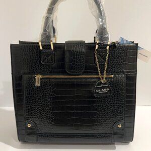 Glass Handbag Black Boss Lady Satchel